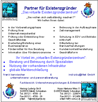 Anzeige Schwabener Falkenkurier Juli 1999